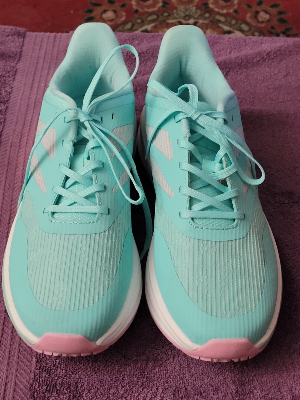 Avia Women's Mint Aqua and Light Pink Athletic Sneakers